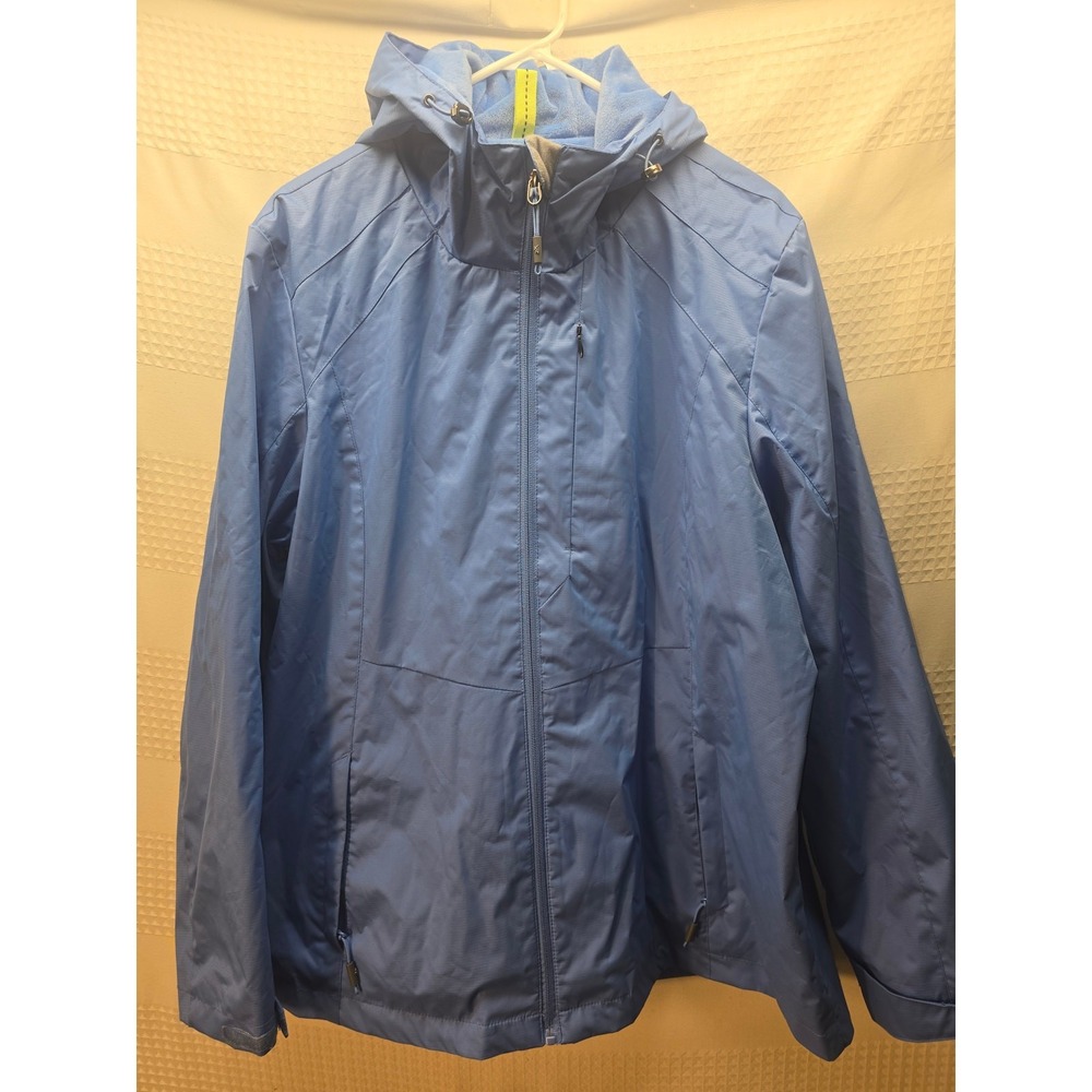 ZeroXposur Jacket Womens XL Blue Water-Resistant Fleece Lined Hooded E92000 7403